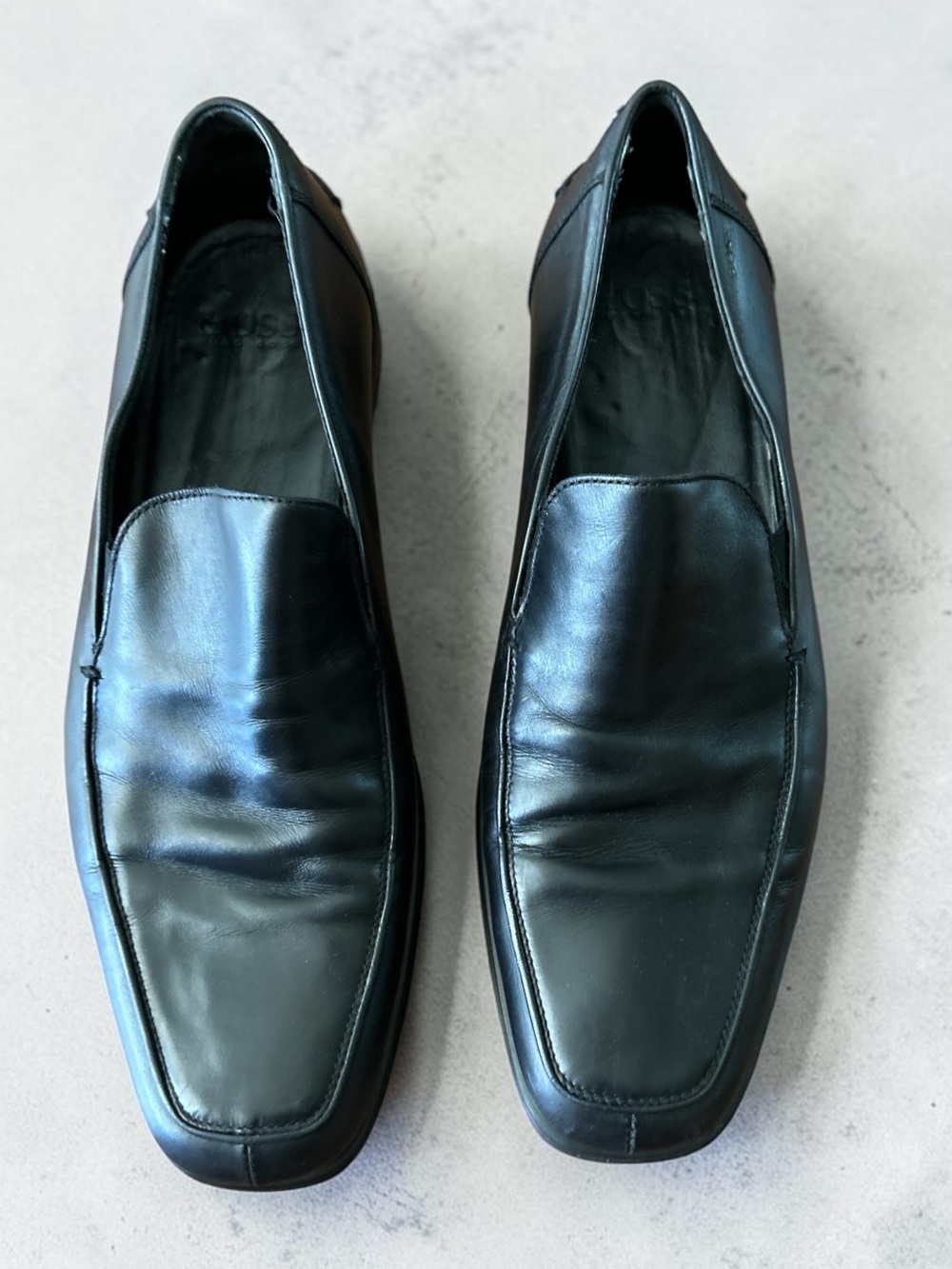 Hugo Boss Black Leather Slip-On Men's Dress